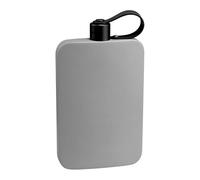 Bottiglia per bevande in acciaio inox, piatta, 500 ml, manico impilabile, lavabile in lavastoviglie, base alla cassaforte, contenitore portatile, zaino da picnic, per tutti i giorni