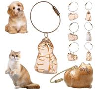 Bottiglia per capelli di gatto, ciondolo trasparente per capelli di gatto, ciondolo commemorativo per peli di gatto, portachiavi per riporre i peli di cane, capsule per conservare i peli di gatti