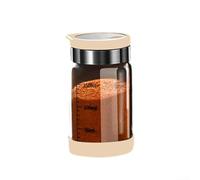 Bottiglia per condimento da cucina in vetro per una gestione sicura e facile delle spezie (coperchio bianco, 100 ml)