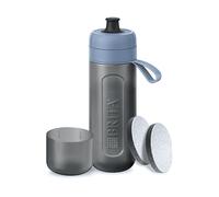 BRITA Borraccia filtrante Attivo Blu Scuro (0,6 L) riduce Cloro, Particelle Belle ≥ 15 µm, Alcuni pesticidi, erbicidi e ormoni. Conserva I minerali come Calcio e Magnesio