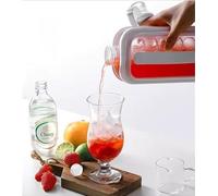 Bottiglia per ghiaccio 2 in 1, stampo circolare per ghiaccioli, raffreddamento con contenitore per ghiaccio, a prova di perdite, senza BPA, adatta per bevande, caffè, birra, whisky e acqua gassata