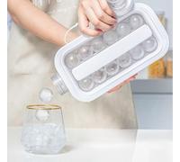 Bottiglia per ghiaccio 2 in 1, stampo circolare per ghiaccioli, raffreddamento con contenitore per ghiaccio, a prova di perdite, senza BPA, adatta per bevande, caffè, birra, whisky e acqua gassata