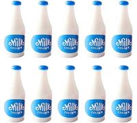 Bottiglia per il latte per casa delle bambole in scala 1/12 Mini bottiglia per il latte in miniatura Modello di bottiglia bianca Decorazioni per il paesaggio della casa dTrattamento seducente