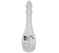 Bottiglia per liquore whisky decanter grappa fiore in cristallo e argento tavola