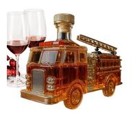 Bottiglia per Liquori - 300 ml Bottiglia da Bar a Forma di Camion dei Pompieri,Decanter da Cocktail in,per Bar Domestico, Matrimonio, Credenza, Festività, Festa, Ristorante
