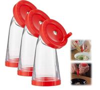 Bottiglia per macina sesamo, dispenser 2 in 1 e macinino per semi di sesamo, contenitore trasparente da cucina con coperchio sigillato, strumento da cucina facile da usare per cucinare e cuocere a