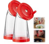 Bottiglia per macina sesamo, dispenser 2 in 1 e macinino per semi di sesamo, contenitore trasparente da cucina con coperchio sigillato, strumento da cucina facile da usare per cucinare e cuocere a