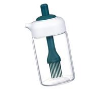 Bottiglia per olio 2 in 1 con pennello, dispenser e set per imbastire, bottiglie di controllo della cottura da cucina, applicatore in silicone per barbecue, friggitrice ad aria, per marinare grigliare