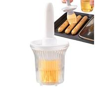 Bottiglia per olio con pennello, dispenser di olio in silicone, 2 in 1, bottiglia per versare e spazzolare a prova di perdite, facile da versare, ideale per cuocere, grigliare, arrostire, condimenti