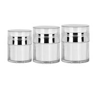 Bottiglia per pompa airless - barattolo di pompaggio airless | Barattolo di crema di crema acrilico a prova di perdite, dispenser per distributore di di lozione portatile per lozioni per trucco,