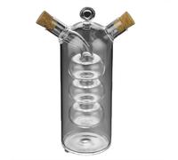 Bottiglia per salsa a doppio strato 2 in 1 Barattoli per condimenti in bottiglia di vetro per aceto