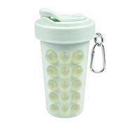 Bottiglia per stampo per cubetti di ghiaccio - Riutilizzabile portatile a rilascio facile con coperchi, bollitore in silicone, refrigeratore a tenuta stagna