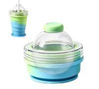 Bottiglia Per Stampo Per Ghiaccio Con Cannuccia - Borraccia Portatile Pieghevole Con Coperchio | Per Per Ghiaccio | Bicchiere Refrigerante Espandibile In Silicone Per Casa, Scuola, Viaggi