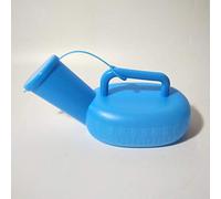 Bottiglia per urina, Contenitore for la raccolta delle urine da 1000 ml con coperchio blu for pazienti costretti a letto, servizi igienici di emergenza, campeggio e viaggi(1PCS)