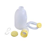 Bottiglia per urina, Contenitore for la raccolta dell'urina maschile da 1700 ml con tubo e coperchio bianco