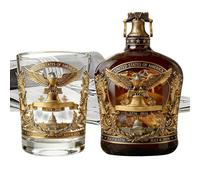 Bottiglia per Whiskey - America 250° Anniversario Decanter per Alcol,Bicchiere da Whiskey,per Padri, Uomini, Mariti, Animatori, Feste, Bar, Vetrina, Ristoranti, Hotel, Club