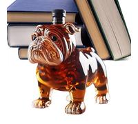 Bottiglia per whisky | Contenitore per bevande a forma di bulldog | Contenitore per bevande unico a forma di bulldog, decanter decorativo per degustazioni a casa, festa del papà, addio al celibato
