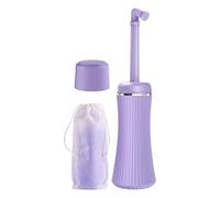 Bottiglia perineale postpartum - 400 ml spruzzatore capovolto a prova di perdite, colore viola, dimensioni 7,6 x 20,2 cm, stile vita piccola con borsa di stoffa e scatola colorata, aiuto per l'igiene