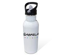 Bottiglia personalizzata. Regali personalizzati per i fan. Bottiglia in acciaio inox. Senza BPA. Capacità 600 ml. Bottiglia con cannuccia Stop. FRIENDS