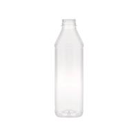 Bottiglia PET da 1.000 ml 'Milk and Juice Carré', quadrata, plastica, bocca: 38 mm