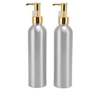 Bottiglia pompa lotion al alluminio, contenitore distributore olio essenziale riutilizzabile, compatto portatile per viaggio