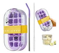 Bottiglia portatile con - 2 In 1 Borraccia Portatile Riutilizzabile - Stampo per Ghiaccio Domestico a Contatto Zero | per Cucina, Ufficio, Viaggi, Outdoor, Camping, Trekking,