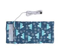 Bottiglia Portatile per Tenere in Caldo, USB Travel Latte Heat Keeper per Auto Tavel, Termostato Isolante per Copertura di Stoccaggio (Fiocco di neve)