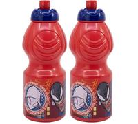 BOTTIGLIA RIUTILIZZABILE SPORT 400 ML | SPIDERMAN MOB RULES (Confezione da 2)