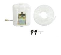 Bottiglia serbatoio liquido lavavetri auto con 12 v pompa elettrica ugello a getto in plastica bianca metallo 2 pin connessione