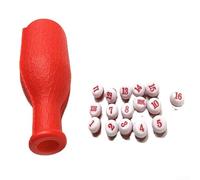 Bottiglia shaker da biliardo con dadi e set di palline per uso sala da biliardo, consente ai giocatori di scuotere e chiamare i numeri con regole personalizzate (rosso)