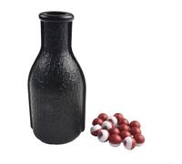 Bottiglia shaker da biliardo con dadi e set di palline per uso sala da biliardo, consente ai giocatori di scuotere e chiamare i numeri con regole personalizzate (nero)