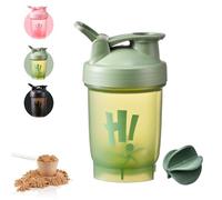 Bottiglia shaker per proteine da 350 ml con sfera di miscelazione, senza BPA, per sostituire i pasti, coperchio a prova di perdite, lavabile in lavastoviglie, bottiglia da palestra per uomini e donne