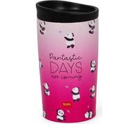 Legami - Vacuum Tumbler Hot & Cold, Bicchiere Termico, leggero e resistente, Tappo con Chiusura Ermetica, in Accaio Inox, Capacità 275 ml, per Tutti i Tipi di Bevanda, Tema Panda