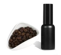 Bottiglia spray in vetro e misurino con vassoio dosatore per la preparazione del caffè, migliora la consistenza del carico e la gestione statica (bianco)