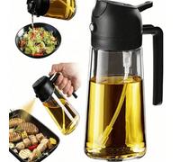 Bottiglia spray monouso per olio d'oliva, un elemento essenziale in cucina - Spruzzatore d'olio d'oliva 2 in 1 per pentole, friggitrici ad aria, insalate e barbecue - Bottiglia spray per olio d'oliva