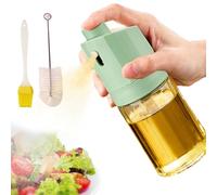 Bottiglia spray per olio, 230 ml, trasparente, a prova di perdite, dispenser per uso alimentare con spazzola, spruzzatore per olio da cucina, per friggere, barbecue, cocktail, aceto, burro, pulizia di