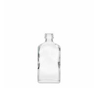 Bottiglia tascabile da 50 ml, rettangolare, vetro, bocca: PP 18