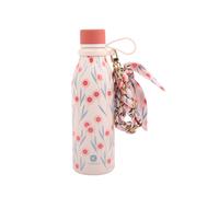 Bottiglia termica 540 ml fiori rosa con braccialetto Floravia rosa