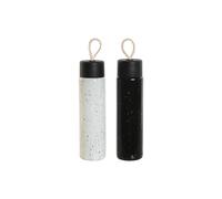 Bottiglia Térmica Home ESPRIT Bianco Nero 350 ml [2 Unità]