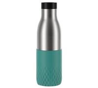 Emsa N3110600 - Borraccia Bludrop Sleeve | 0,5 litri | 100% ermetica | Chiusura Quick-Press | Gusto ergonomico a 360° | Calda per 12h | 24h | Lavabile in lavastoviglie | Acciaio inossidabile | Petrolio
