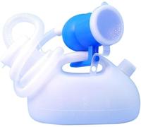 Bottiglia urinaria maschile, Orinatoi for uomo anti-goccia notturni for pipì, bottiglia portatile(White With Tube)