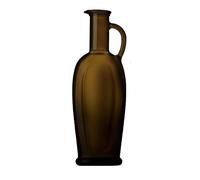 Bottiglia Vetro Scuro Marrone 500ml Tradizionale Manico Allungata Classica Olio Vino Versatile Decorativa (2)