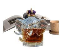 Bottiglia Whisky Animali | Decanter Elefante Divertente In - Contenitore Bevande Alta Trasparenza, Decorazione da Scrivania Ideale Regalo per Uomo Papà Marito Nonno Padre Fidanzato Zio