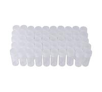 Bottiglie campioni, 50 pezzi trasparente di 5 ml bianco plastica piccola bottiglia trasparente, trasparente bottiglie con tappo a vite vuoto flaconcini campione barattoli