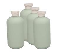 Bottiglie da Viaggio 500ml Ricaricabili 4 Pezzi, Verde | Compatte e Ben Sigillate, per Uso Quotidiano e Spostamenti, Aspetto Raffinato, Pratiche per Bagno