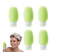 Bottiglie da viaggio, bottiglie da viaggio per articoli da toeletta - Contenitori da toilette in silicone da viaggio da 5 pezzi,Accessori da viaggio comprimibili, bottiglia da viaggio liquida ricarica