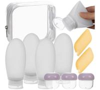 Bottiglie da viaggio da 100 ml da riempire per aeroplano, trasparente, a prova di perdite, contenitore da viaggio, 20 ml, set da 10 pezzi