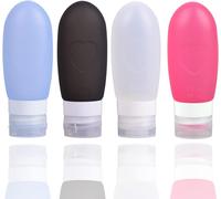 Bottiglie Da Viaggio in Silicone 4Pcs, Contenitore Da Viaggio a Prova Di Perdite