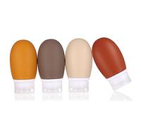 Bottiglie da viaggio in silicone,60ml a prova di perdite ricaricabili per dimensioni di viaggio vuote portatili accessori per articoli da toeletta per il condizionatore di shampoo,balsamo,lozione