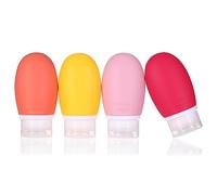 Bottiglie da viaggio in silicone,60ml a prova di perdite ricaricabili per dimensioni di viaggio vuote portatili accessori per articoli da toeletta per il condizionatore di shampoo,balsamo,lozione